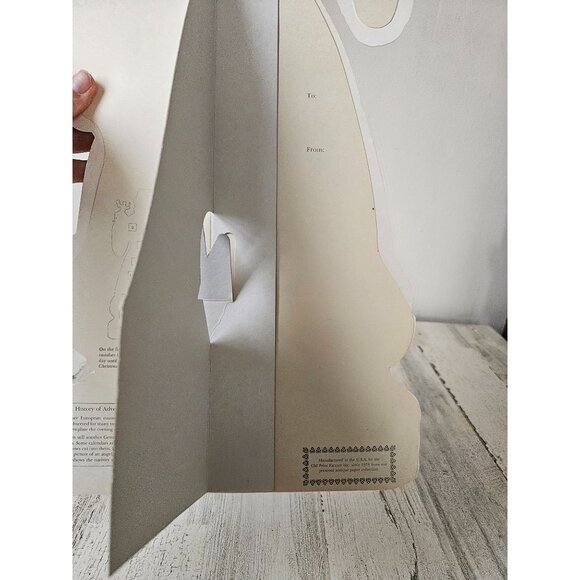 Old print factory Santa cardboard advent calendar Xmas Father Christmas vintage - Picture 9 of 11